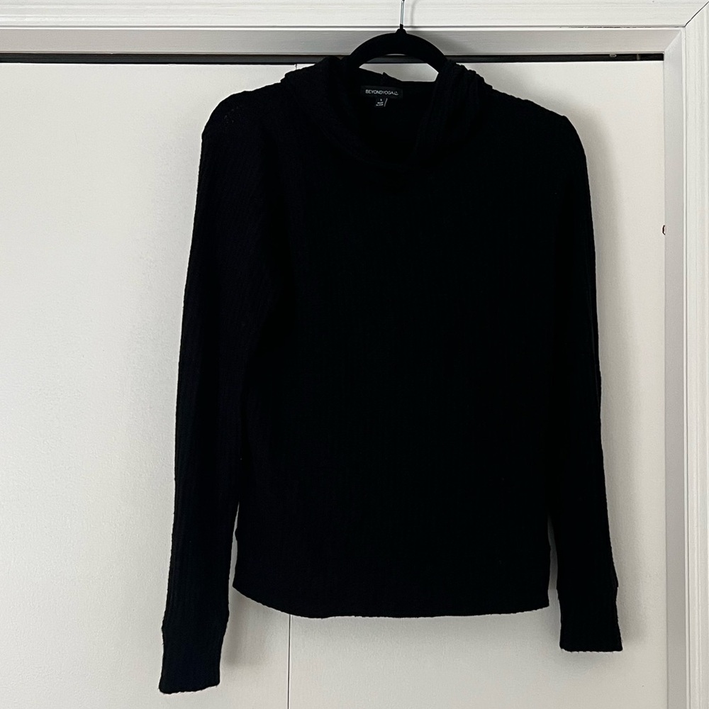 Beyond Yoga Black Waffle Hoodie